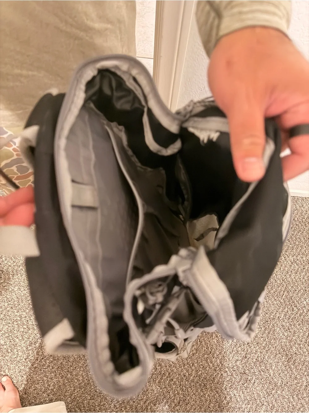 The North Face Men’s Litus 22L Black and Gray Backpack